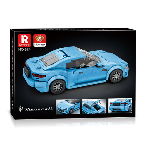 1/24 Scale 8 Studio Supercar Building Blocks Set (384PCS/Blue)