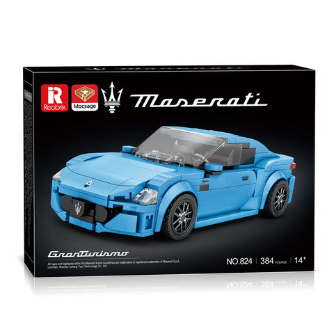 1/24 Scale 8 Studio Supercar Building Blocks Set (384PCS/Blue)