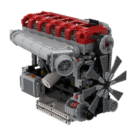 SOHC 3.0L Turbocharged Inline Six-cylinder Four-stroke MOC Engine Model Building Blocks Set Toy (1985PCS)