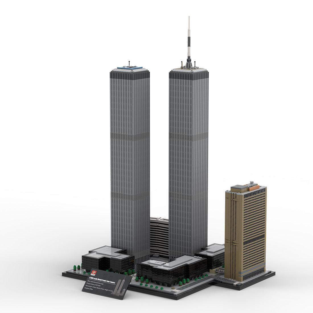 Mocsage 1/800 Scale Landmark Architecture Twin Towers(7129PCS)