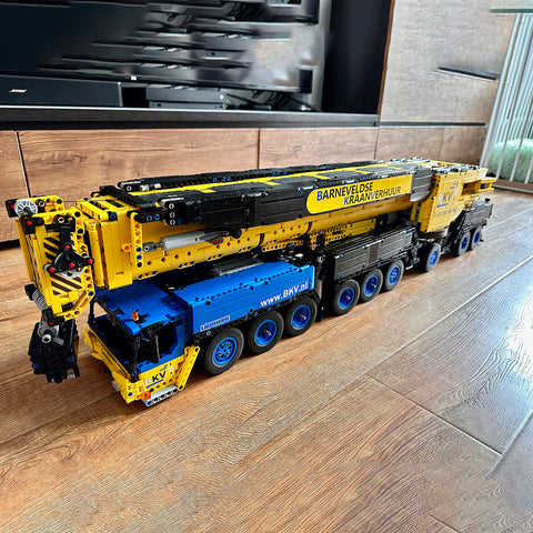 MOC Small Particles V3.0 1/20  2.4G RC Mobile LTM1750-9.1  All-terrain Crane Building Blocks  Construction Vehicle Model  (7778PCS)