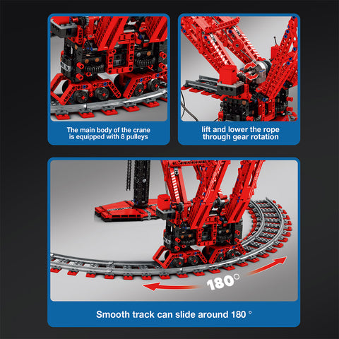 Mocsage Circular Track Crane Building Blocks Set（Dynamic Version/1196PCS）