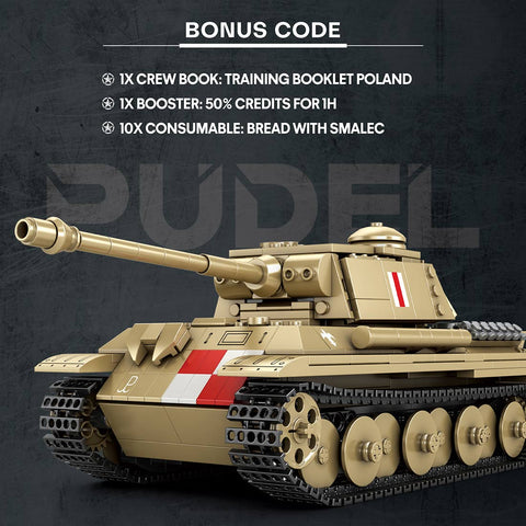 Mocsage 1/23 Scale Premium Medium pudel Tank Building Blocks Set(969PCS)