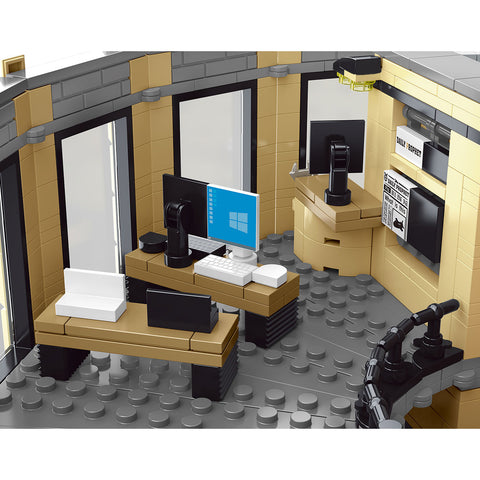 Mocsage Street Scene MOC European Department Corner Store with Light Building Blocks Set(3231PCS）
