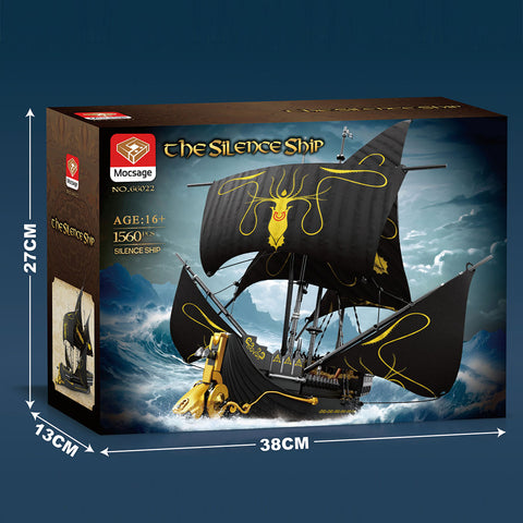 Mocsage European Medieval Fantasy Film Silent Ship Style Model Building Blocks Set (1560PCS)