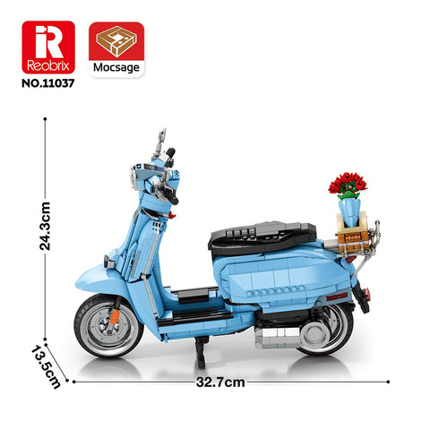 Y200 Extreme Style High-Power Scooter Building Blocks Set (1169PCS/Blue)