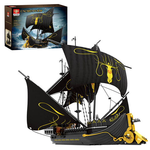 Mocsage European Medieval Fantasy Film Silent Ship Style Model Building Blocks Set (1560PCS)