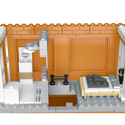 Mocsage Street Scene MOC European Department Corner Store with Light Building Blocks Set(3231PCS）
