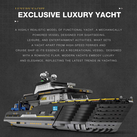 Mocsage MOC-185307 1/30 Scale Luxury Super-yacht Building Blocks Set（4421PCS）
