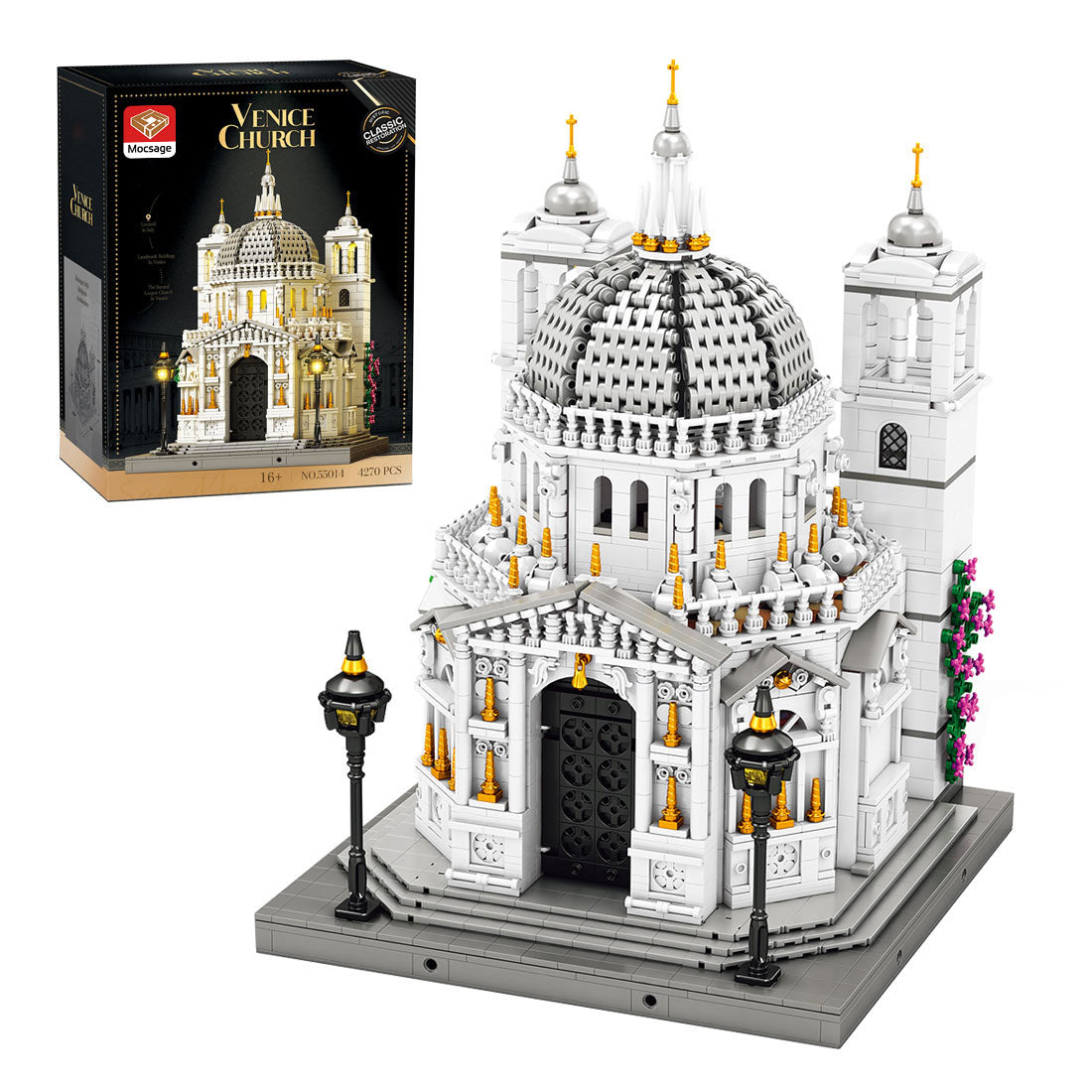Mocsage 1/180 Scale Venetian Church Building Blocks Set(4277PCS)