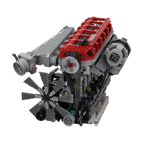 SOHC 3.0L Turbocharged Inline Six-cylinder Four-stroke MOC Engine Model Building Blocks Set Toy (1985PCS)