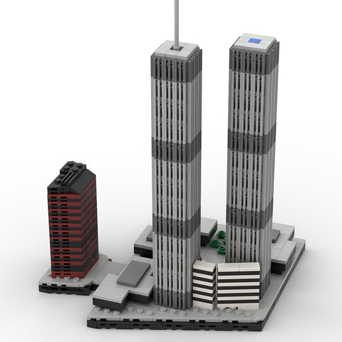 Mocsage 1/2000 Scale World Trade Center (1973-2001) Micro Parts Building Blocks Set (982PCS)