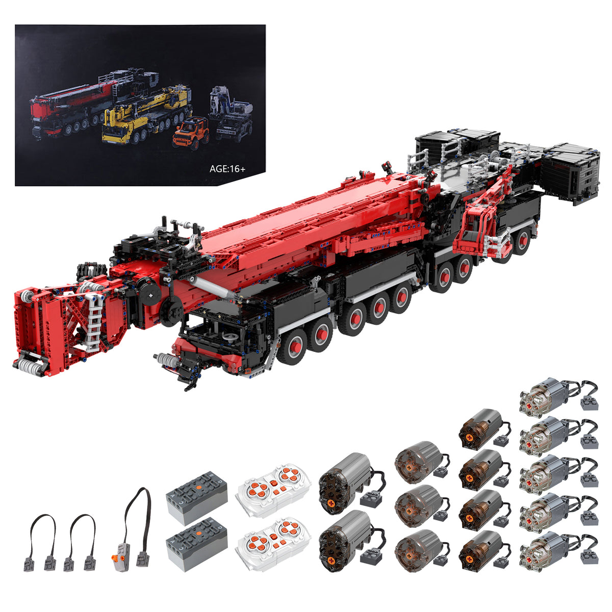 8528PCS/Set LTM11200 v2.0 14 Motor Ultra Large Small Particle Building Blocks MOC Dynamic Remote Control Lithium Battery Version Engineering Crane Set  