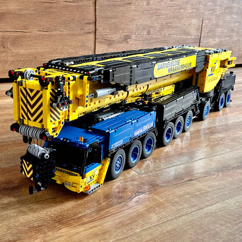 MOC Small Particles V3.0 1/20  2.4G RC Mobile LTM1750-9.1  All-terrain Crane Building Blocks  Construction Vehicle Model  (7778PCS)