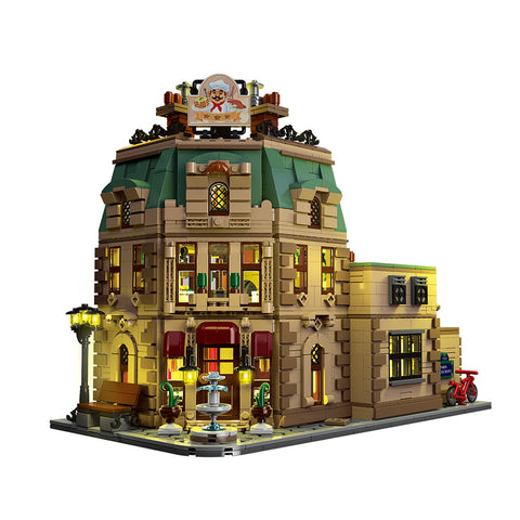 Mocsage Restaurants in Paris with Lights Modular Small Building Blocks Set (3104PCS)