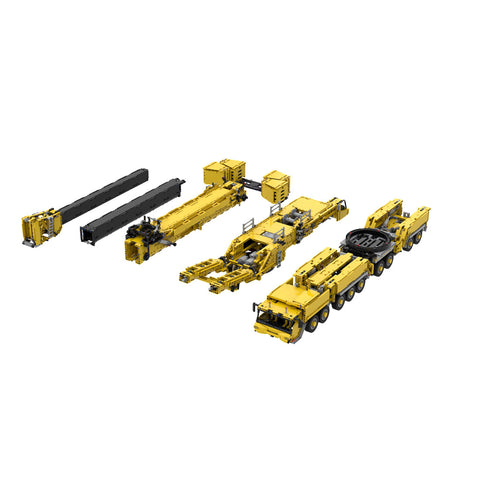 LTM11200 v2.0 Ultra Large Engineering Crane Model with 14 Motors Small Particle Building Blocks MOC Set (Dynamic Version/Yellow/8528PCS)