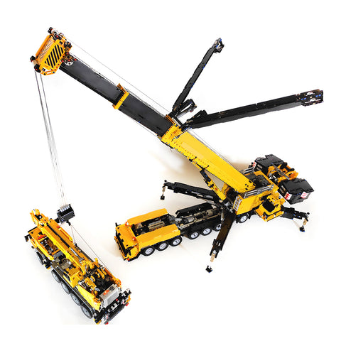 7778Pcs MOC Small Particles V3.0 1:20 2.4G RC Mobile LTM1750-9.1 All-terrain Crane Building Blocks Construction Vehicle Model