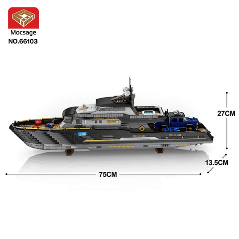 Mocsage MOC-185307 1/30 Scale Luxury Super-yacht Building Blocks Set（4421PCS）