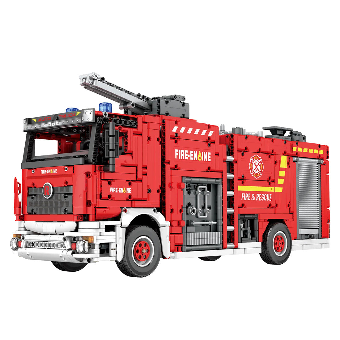 Water Jet Fire Engine Model  Building Blocks MOC Set Toys  (2888PCS/RC Version)