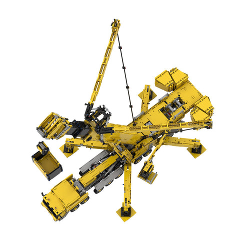 LTM11200 v2.0 Ultra Large Engineering Crane Model with 14 Motors Small Particle Building Blocks MOC Set (Dynamic Version/Yellow/8528PCS)