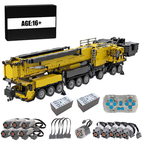 7778Pcs MOC Small Particles V3.0 1:20 2.4G RC Mobile LTM1750-9.1 All-terrain Crane Building Blocks Construction Vehicle Model
