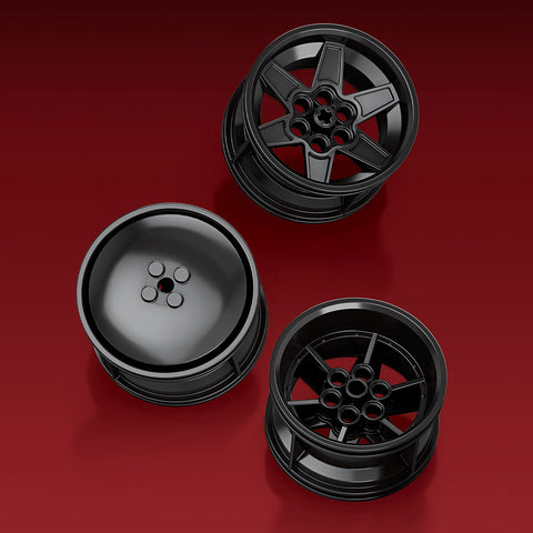 White & Red Track Racing Car Building Kit — High-Performance Retro Racer with Steering, Suspension & Removable Body