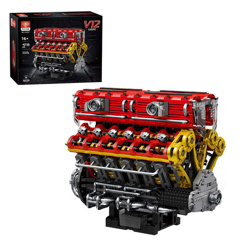 Mocsage 60° V12 Engine Building Blocks Set（4719PCS）