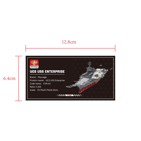 Mocsage 1/350 UCS USS Enterprise CVN-65 Nuclear-powered Aircraft Carrier Military Model Building Blocks Set (4941PCS)