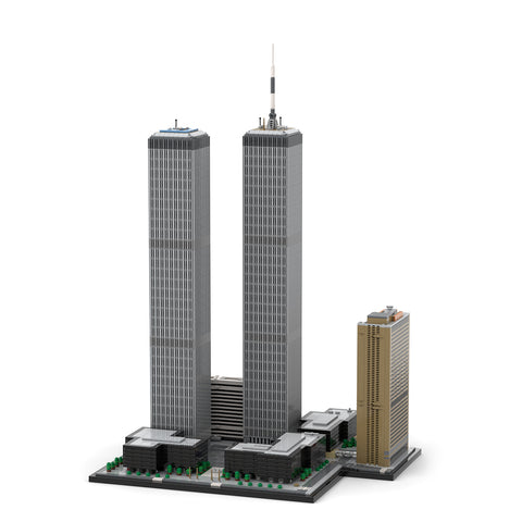 Mocsage 1/800 Scale Landmark Architecture Twin Towers(7129PCS)