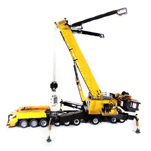 7778Pcs MOC Small Particles V3.0 1:20 2.4G RC Mobile LTM1750-9.1 All-terrain Crane Building Blocks Construction Vehicle Model