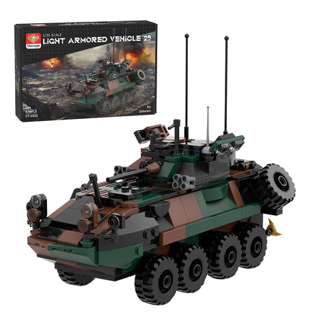 Mocsage  MOC-126469 DIY Assembly LAV-25 Infantry Fighting Vehicle Model Small Particles Building Blocks Set (476PCS)