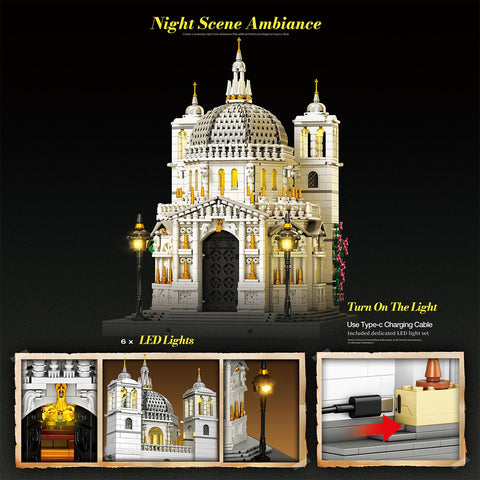 Mocsage 1/180 Scale Venetian Church Building Blocks Set(4277PCS)