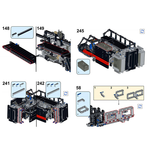 4325Pcs 2.4g Multichannel MOC  RC Crane Bricks DIY Small  Particle Building Block Toy with  11 Motors Boom Hook