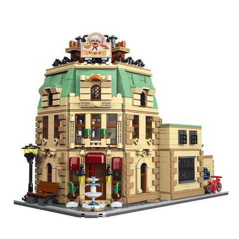 Mocsage Restaurants in Paris with Lights Modular Small Building Blocks Set (3104PCS)