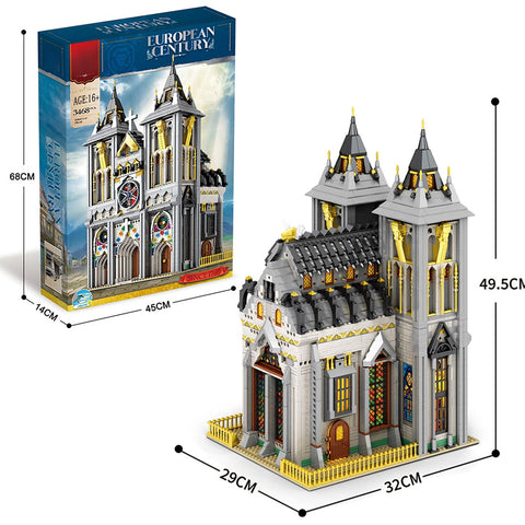 Medieval Church Building Blocks  MOC Toy STEM Set（3468pcs)