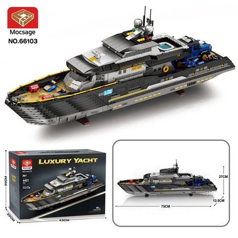 Mocsage MOC-185307 1/30 Scale Luxury Super-yacht Building Blocks Set（4421PCS）