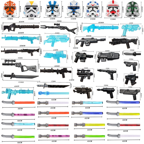 81Pcs Space Wars Science  Fiction Style Block Figures  Weapons Protection Set  Compatible with All Brands of  Small Particles Block Figures