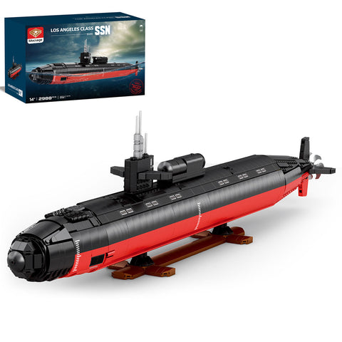 Mocsage 1/125 UCC Los Angeles-class Military Nuclear Submarine Model Building Blocks Set (2988PCS)