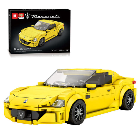 1/24 Scale 8 Studio Supercar Building Blocks Set (384PCS/Yellow)