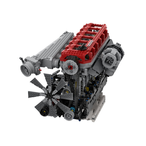 SOHC 3.0L Turbocharged Inline Six-cylinder Four-stroke MOC Engine Model Building Blocks Set Toy (1985PCS)