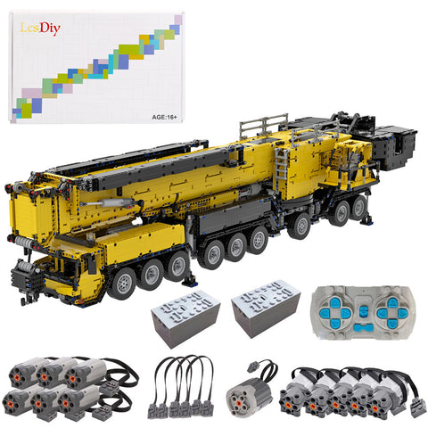 7778Pcs MOC Small Particles  V3.0 1�20 2.4G RC Mobile  LTM1750-9.1 All-terrain Crane  Building Blocks Construction  Vehicle Model