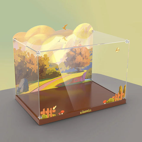 Acrylic Display Box Dust Cover  for Windmills Model Building  Blocks Set (Building Blocks are  Not Included)