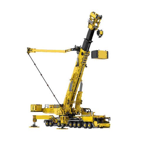 LTM11200 v2.0 Ultra Large Engineering Crane Model with 14 Motors Small Particle Building Blocks MOC Set (Dynamic Version/Yellow/8528PCS)