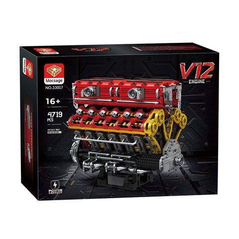 Mocsage 60° V12 Engine Building Blocks Set（4719PCS）