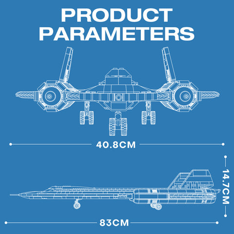 Mocsage SR71 Blackbird Tactical Aircraft Module MOC Building Blocks Set (1905PCS)