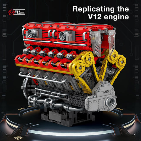 Mocsage 60° V12 Engine Building Blocks Set（4719PCS）