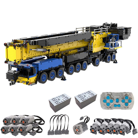 MOC Small Particles V3.0 1/20  2.4G RC Mobile LTM1750-9.1  All-terrain Crane Building Blocks  Construction Vehicle Model  (7778PCS)