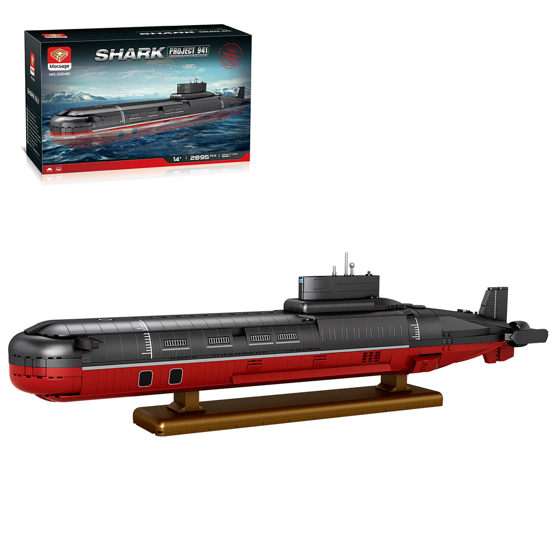 Mocsage 1/250 Scale Project 941 Nuclear Submarine Building Block Set (2895PCS)