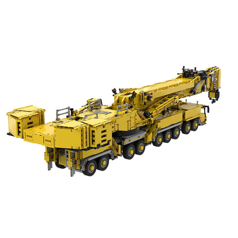LTM11200 v2.0 Ultra Large Engineering Crane Model with 14 Motors Small Particle Building Blocks MOC Set (Dynamic Version/Yellow/8528PCS)