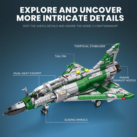 Mocsage MOC-96165 French Military Aviation Fighter Building Blocks Set（1012PCS）